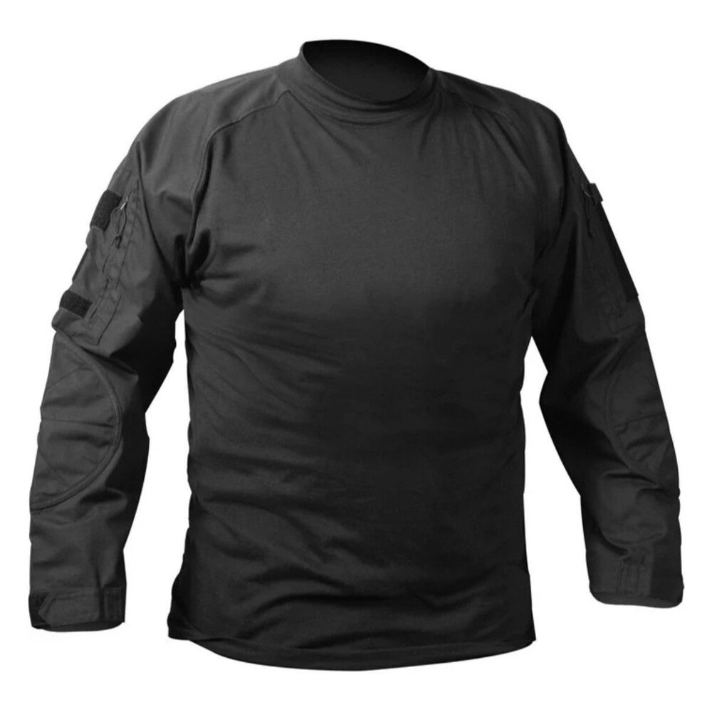 Black - Military Tactical Lightweight Flame Resistant Combat Shirt